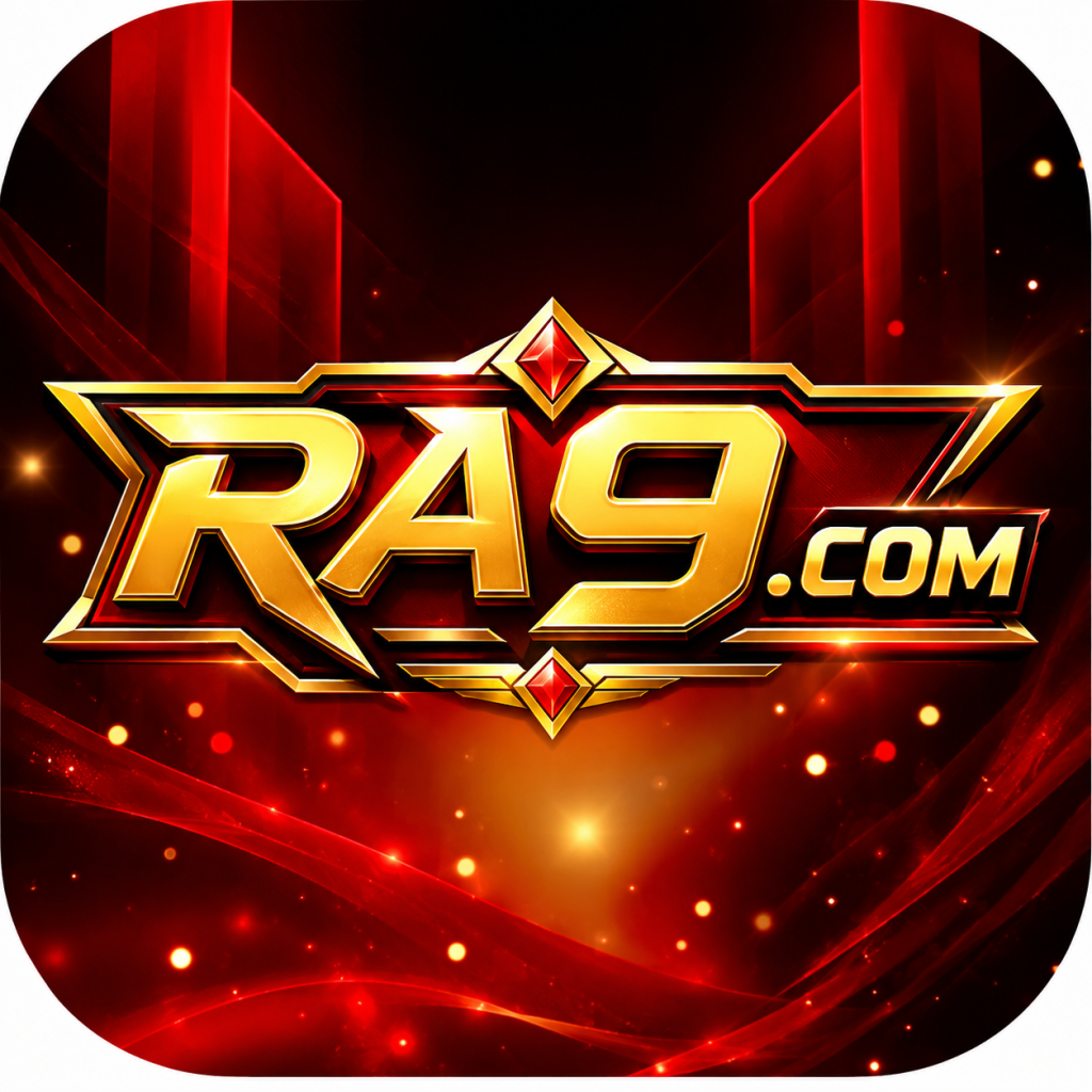 RA9 logo in gold and red on a dark gaming-style background